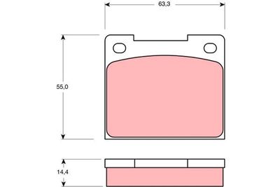 Brake Pad Set, disc brake TRW GDB533