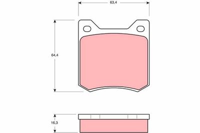 Brake Pad Set, disc brake TRW GDB550