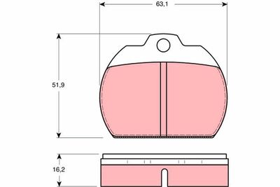 Brake Pad Set, disc brake TRW GDB591