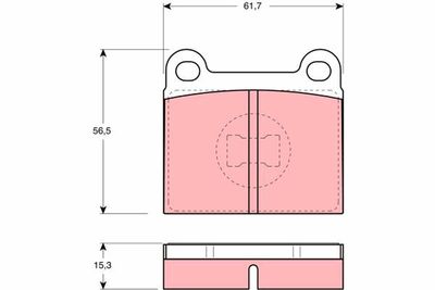 Brake Pad Set, disc brake TRW GDB648