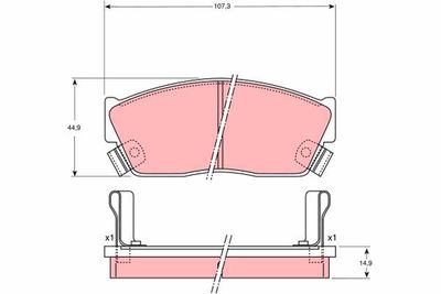 Brake Pad Set, disc brake TRW GDB750