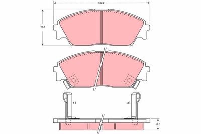 Brake Pad Set, disc brake TRW GDB763