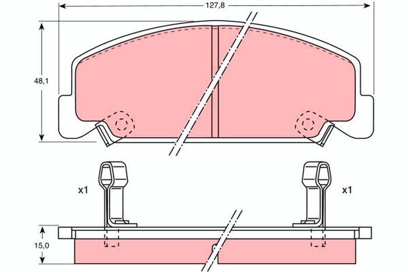 TRW GDB764 Brake Pad Set, disc brake