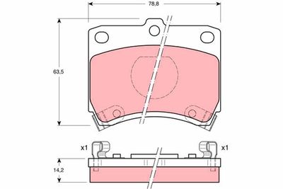 Brake Pad Set, disc brake TRW GDB773