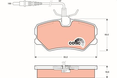 Brake Pad Set, disc brake TRW GDB793