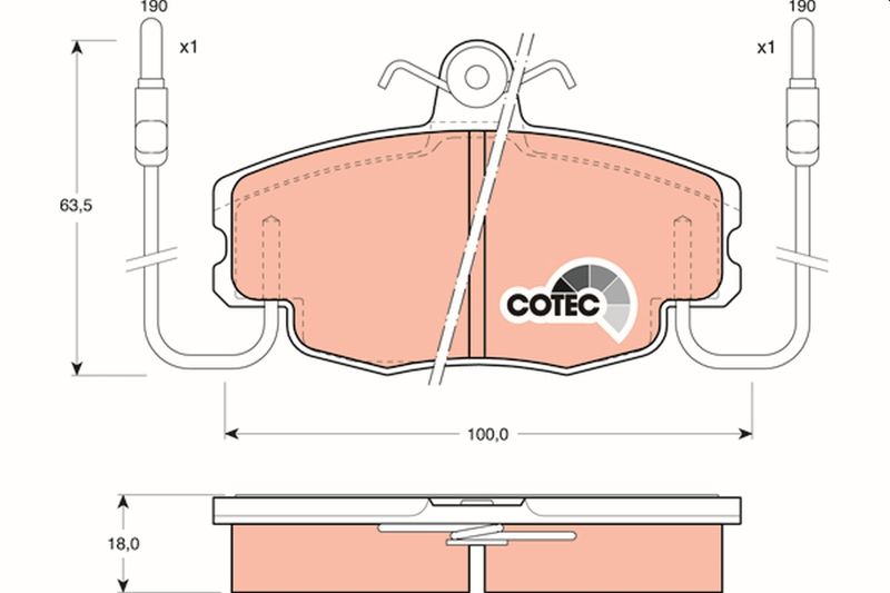 TRW GDB807 Brake Pad Set, disc brake