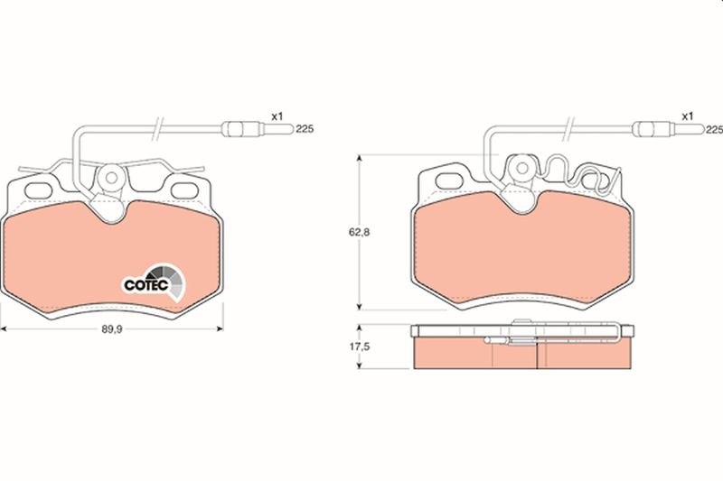 TRW GDB808 Brake Pad Set, disc brake