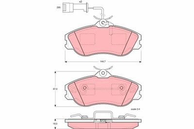 Brake Pad Set, disc brake TRW GDB816