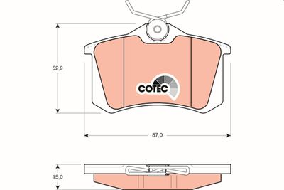 Brake Pad Set, disc brake TRW GDB823