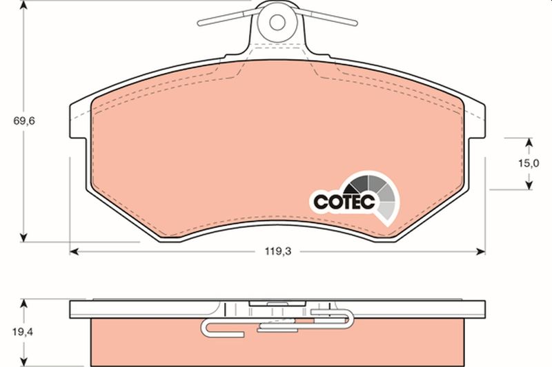 TRW GDB826 Brake Pad Set, disc brake