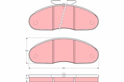 Brake Pad Set, disc brake TRW GDB827