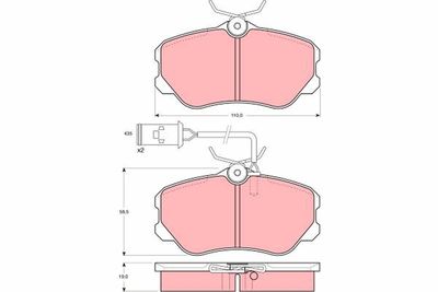 Brake Pad Set, disc brake TRW GDB864