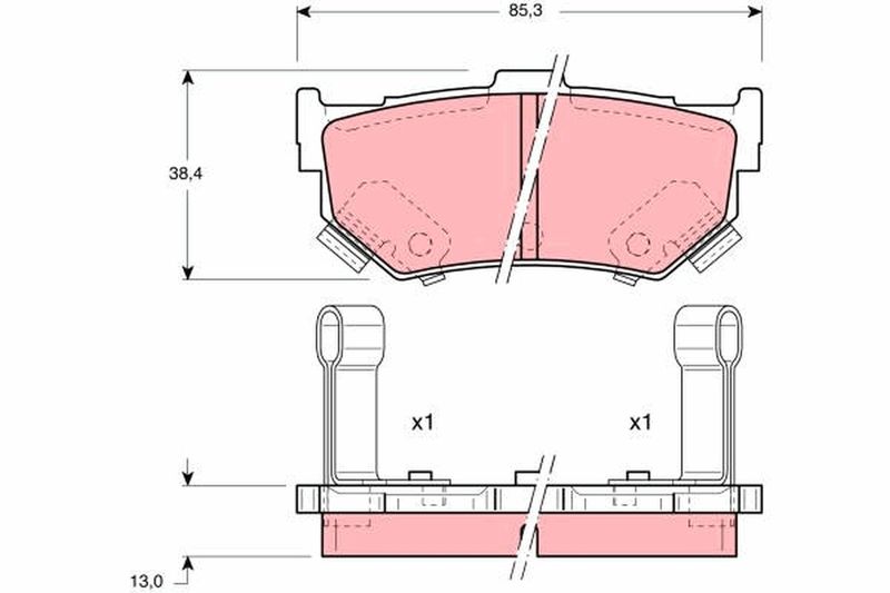 TRW GDB884 Brake Pad Set, disc brake