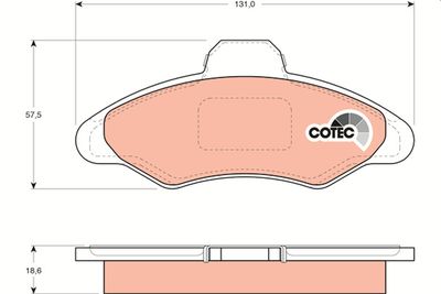 Brake Pad Set, disc brake TRW GDB897