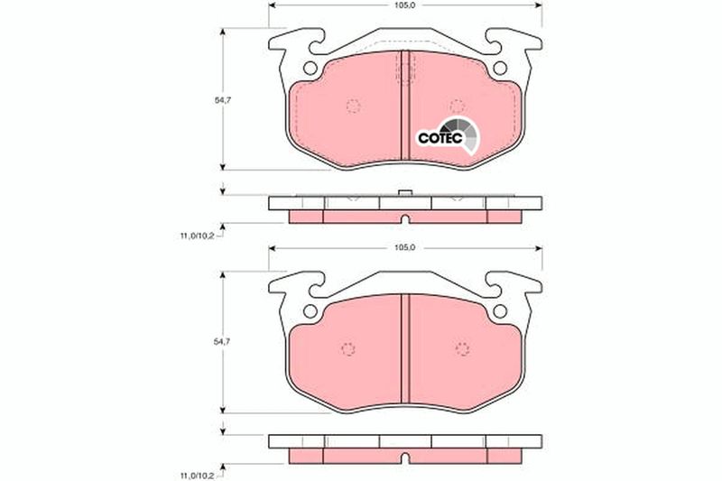 TRW GDB905 Brake Pad Set, disc brake