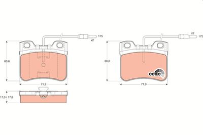 Brake Pad Set, disc brake TRW GDB906