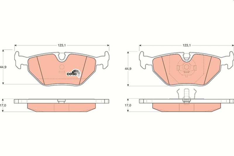 TRW GDB917 Brake Pad Set, disc brake