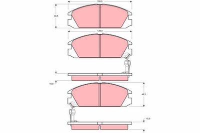 Brake Pad Set, disc brake TRW GDB925