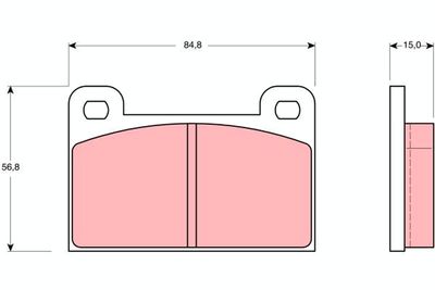 Brake Pad Set, disc brake TRW GDB939