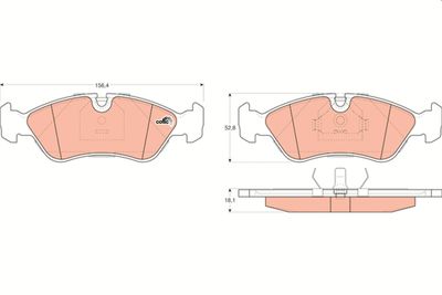 Brake Pad Set, disc brake TRW GDB951