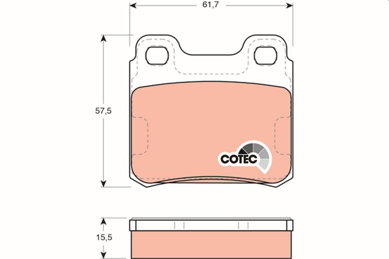 TRW GDB952 Brake Pad Set, disc brake