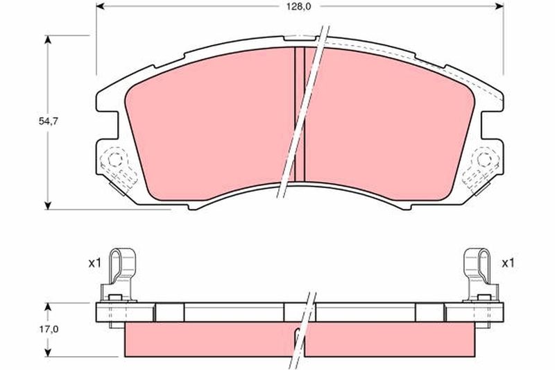 TRW GDB989 Brake Pad Set, disc brake