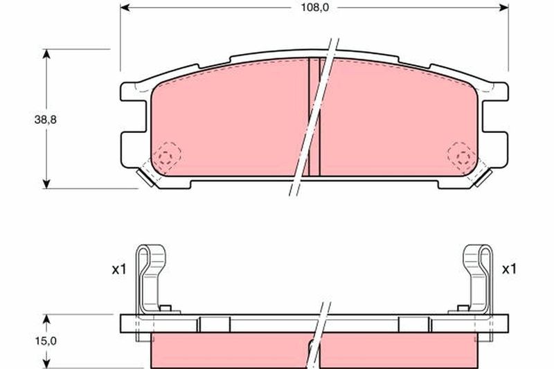 TRW GDB990 Brake Pad Set, disc brake