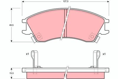 Brake Pad Set, disc brake TRW GDB992