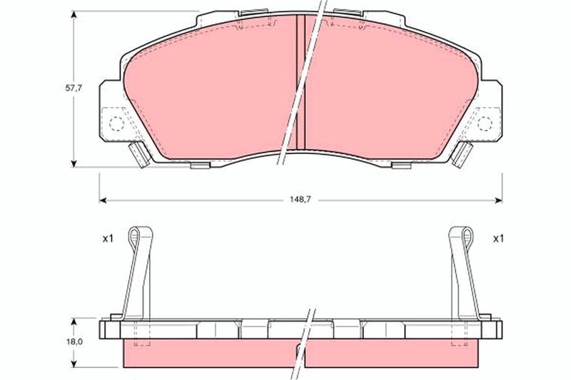 TRW GDB995 Brake Pad Set, disc brake