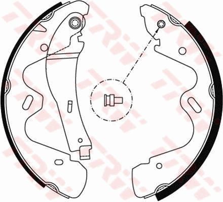 TRW GS8483 Brake Shoe Set