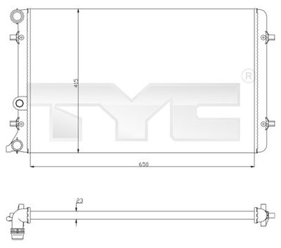 Radiator, engine cooling TYC 702-0033