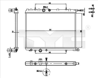 Radiator, engine cooling TYC 726-0016-R