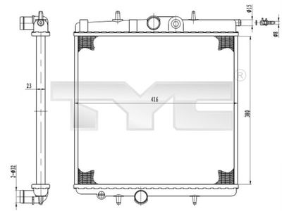 Radiator, engine cooling TYC 726-0017-R