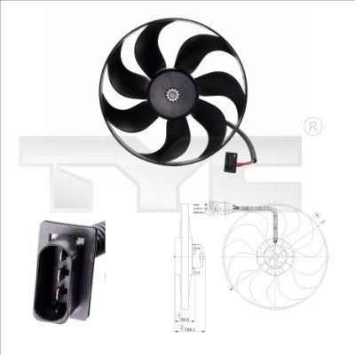 TYC 802-0009 Fan, engine cooling