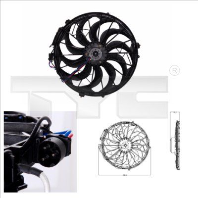 Fan, engine cooling TYC 803-0003