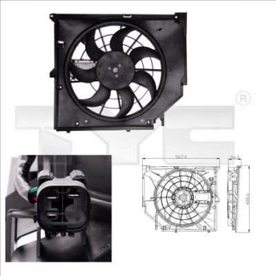 Fan, engine cooling TYC 803-0005