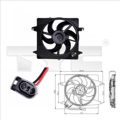 Fan, engine cooling TYC 810-0014