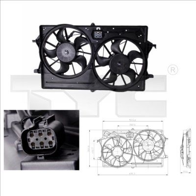 Fan, engine cooling TYC 810-0016