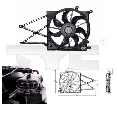 Fan, engine cooling TYC 825-0011