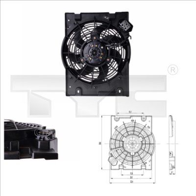 Fan, engine cooling TYC 825-0014