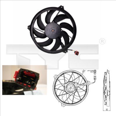 Fan, engine cooling TYC 826-0004