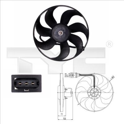 TYC 837-0003 Fan, engine cooling