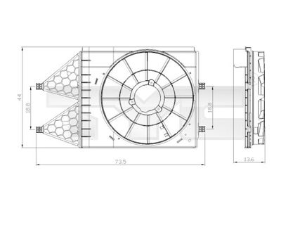 Support, radiator fan TYC 837-0033-1