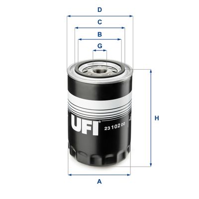 Oil Filter UFI 23.102.00