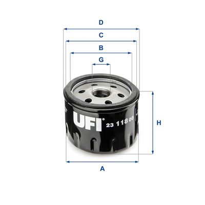 Oil Filter UFI 23.118.00