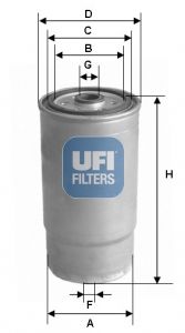 UFI 24.460.00 Fuel Filter