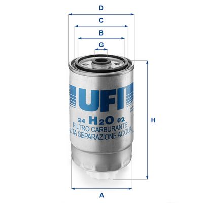 Fuel Filter UFI 24.H2O.02