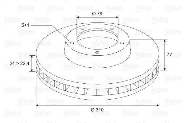 VALEO 186732 Brake Disc