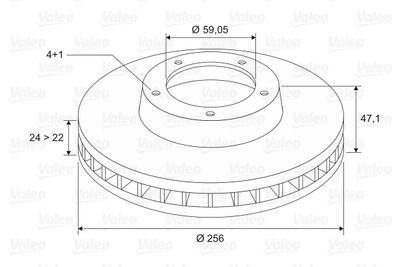 Brake Disc VALEO 186743