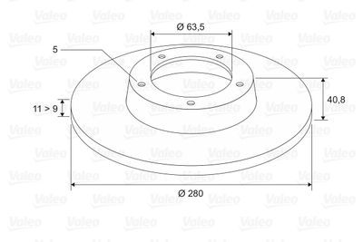 Brake Disc VALEO 186843